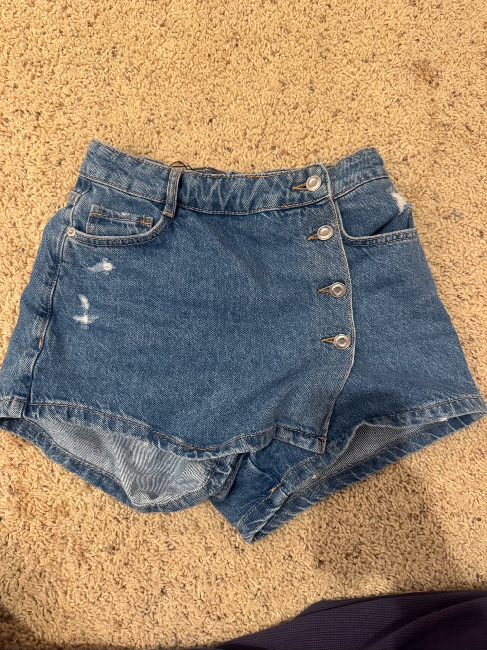 Zara denim mini skort